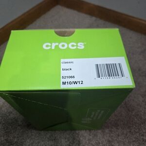 CROCS Classic Black Footwear. Size M10/W12. New In Box. Never Worn